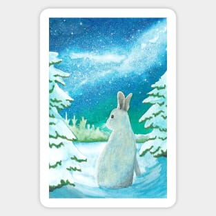 Winter Bunny Sticker